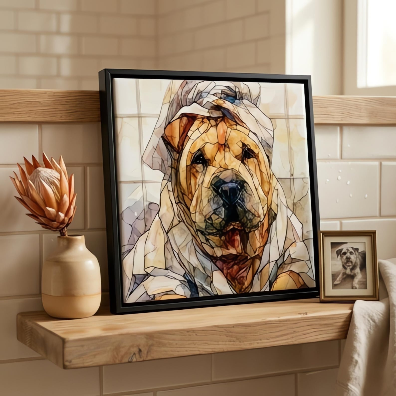 Shar Pei Spa Dog Ceramic Tile