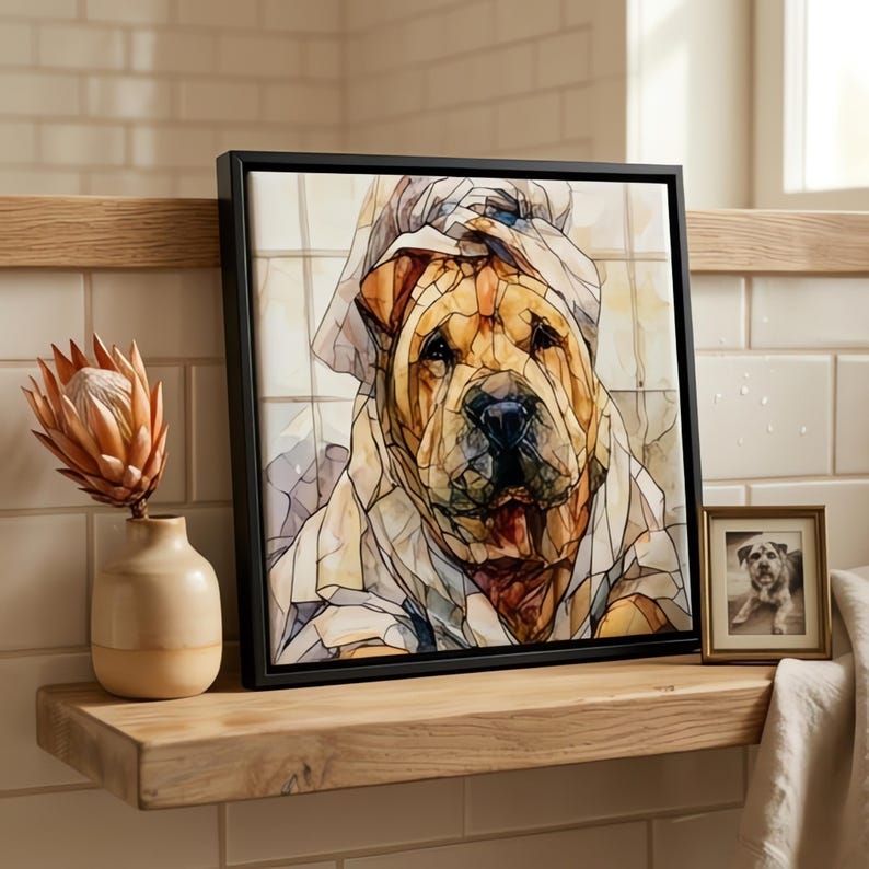 Shar Pei Spa Dog Ceramic Tile