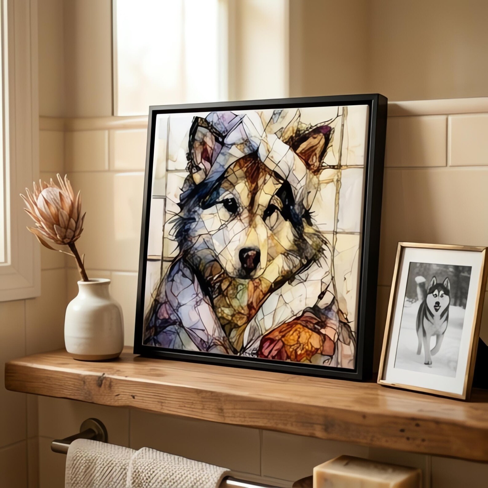 Alaskan Malamute Spa Dog Ceramic Tile