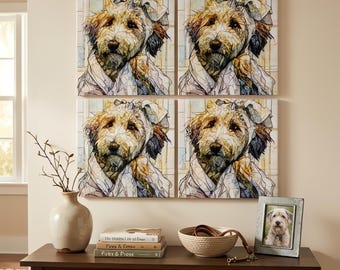 Sheepadoodle Spa Dog Ceramic Tile thumbnail 4