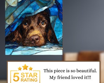 Boykin Spaniel Under the Blanket Ceramic Tile thumbnail 3