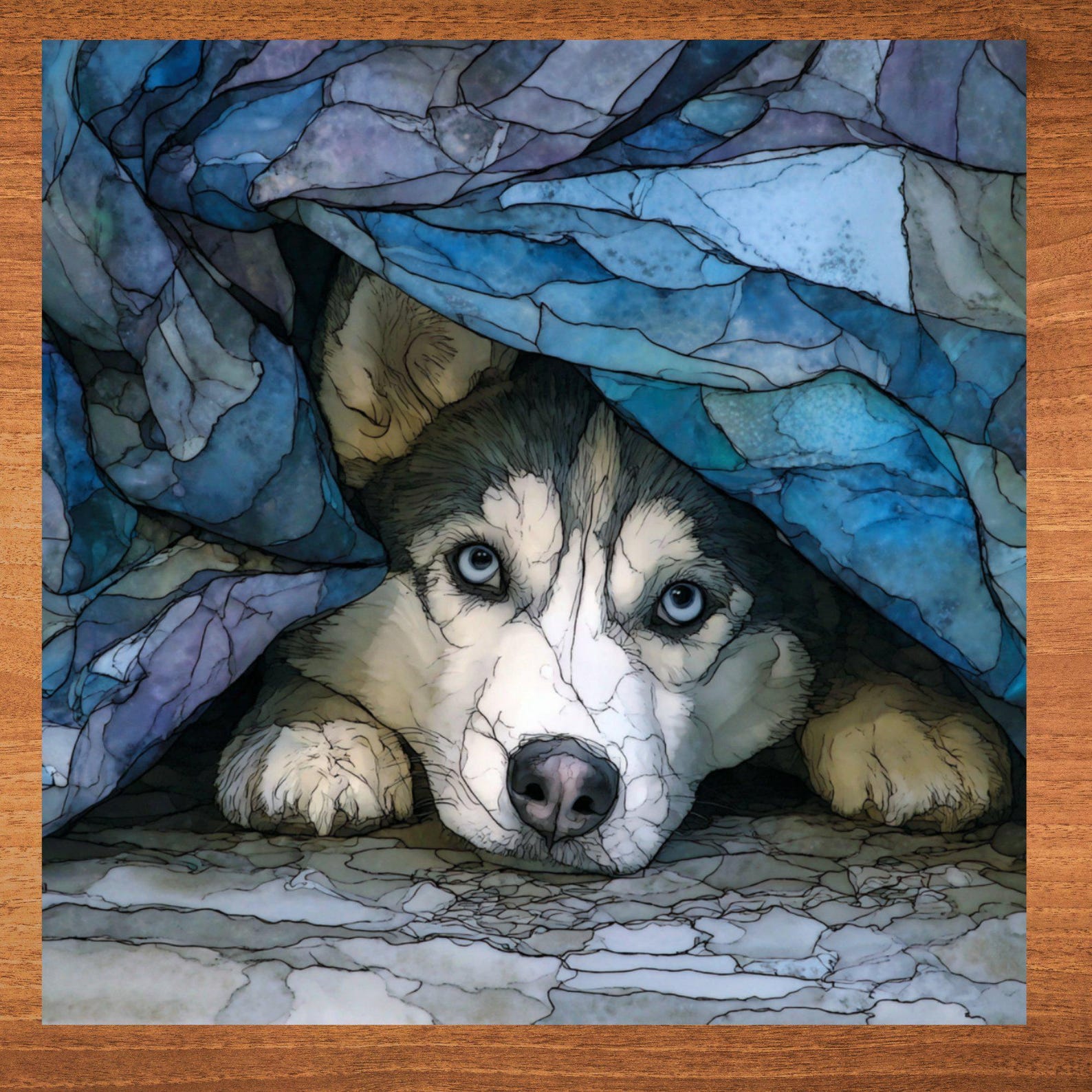 Huskador Under the Blanket Ceramic Tile
