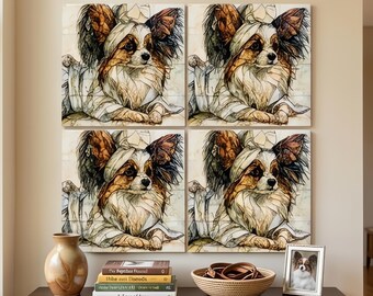 Papillon Spa Dog Ceramic Tile thumbnail 4
