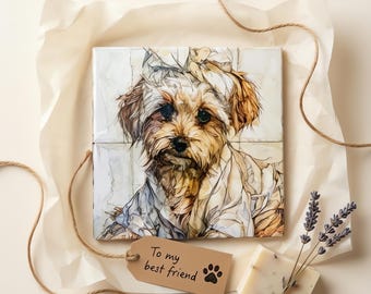 Maltipoo Spa Dog Ceramic Tile thumbnail 2