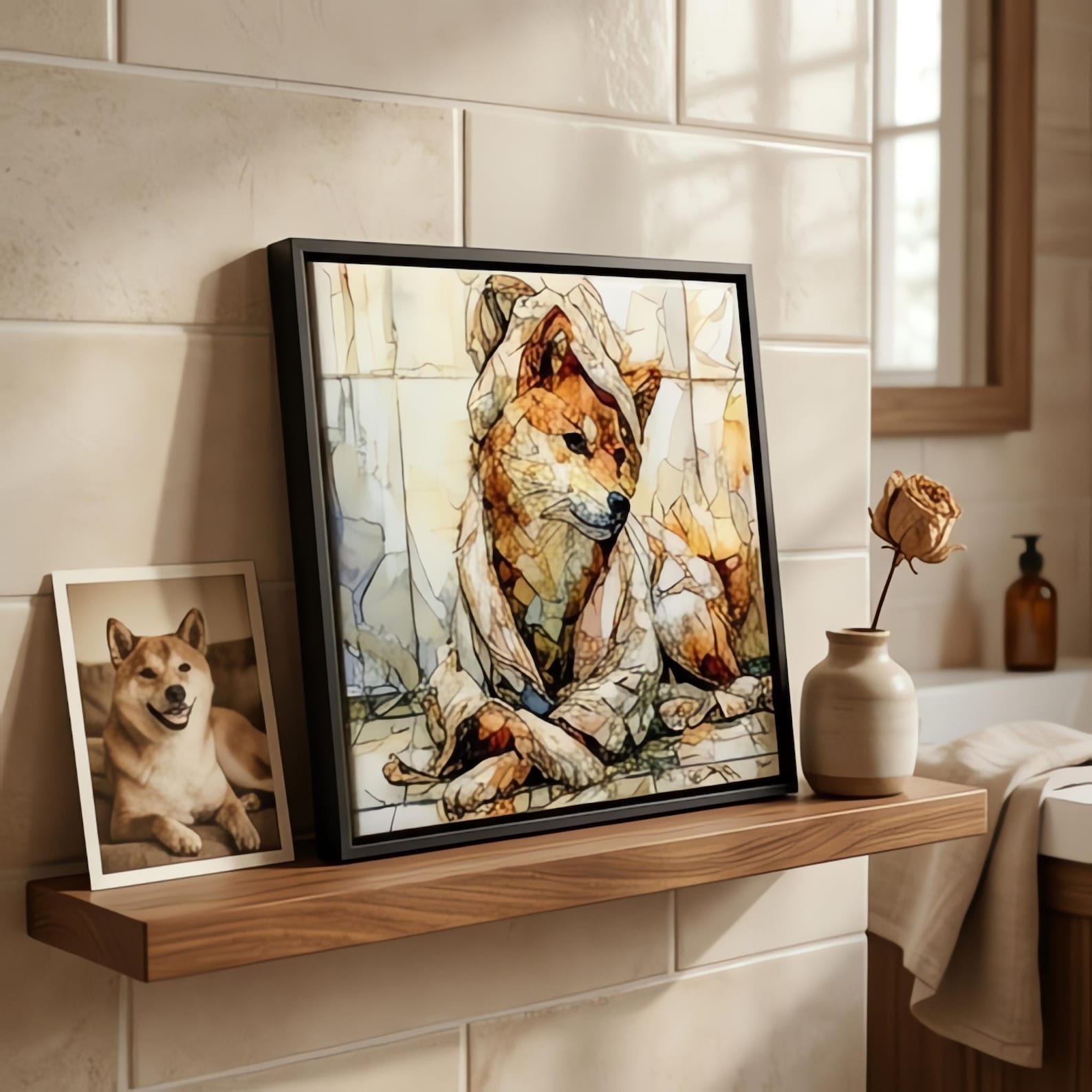 Shiba Inu Spa Dog Ceramic Tile