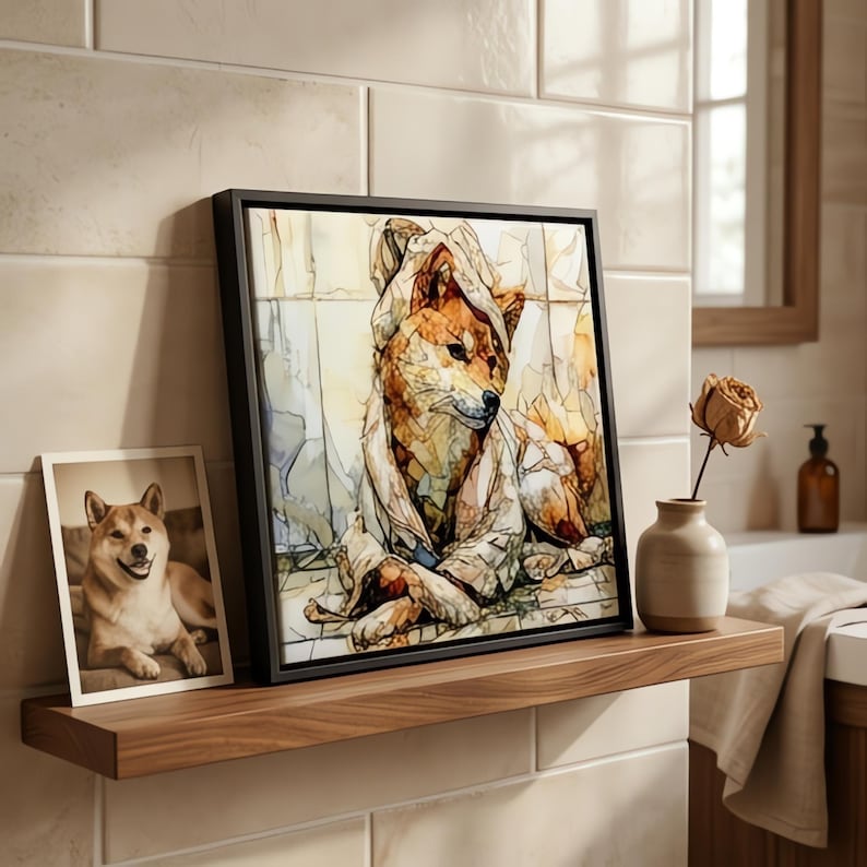 Shiba Inu Spa Dog Ceramic Tile
