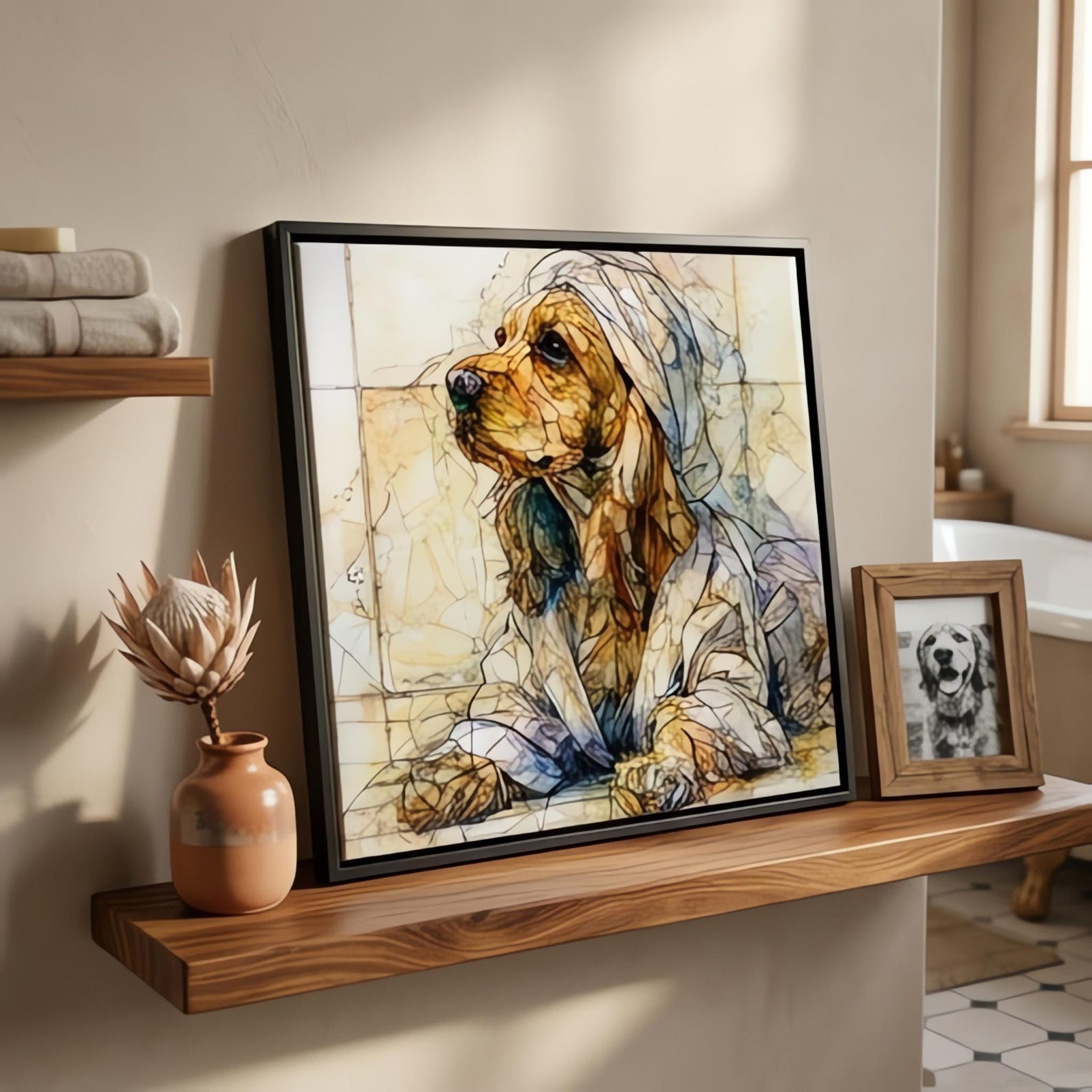 Cocker Spaniel Spa Dog Ceramic Tile