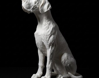 Great Dane Realistic Seated Dog Statue thumbnail 2