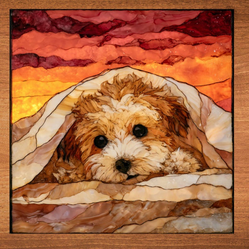 Havanese Under the Blanket Ceramic Tile