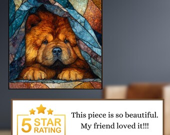 Chow Chow Under the Blanket Ceramic Tile thumbnail 4