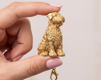 Wheaten Terrier Gold Dog Sculpture Bag Charm thumbnail 4