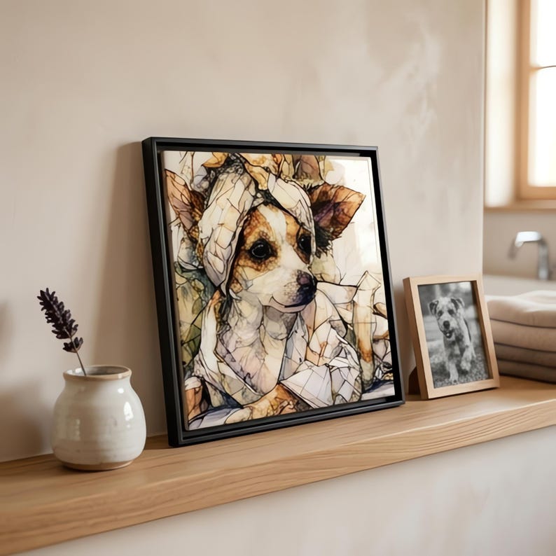 Chiweenie Spa Dog Ceramic Tile