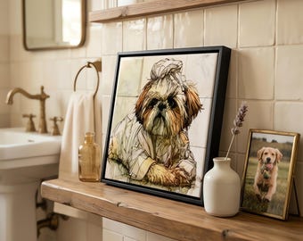 Shih Tzu Spa Dog Ceramic Tile thumbnail 1