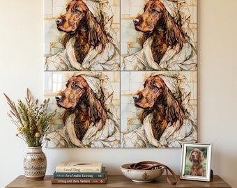 Irish Setter Spa Dog Ceramic Tile thumbnail 4