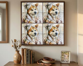Akita Spa Dog Ceramic Tile thumbnail 4