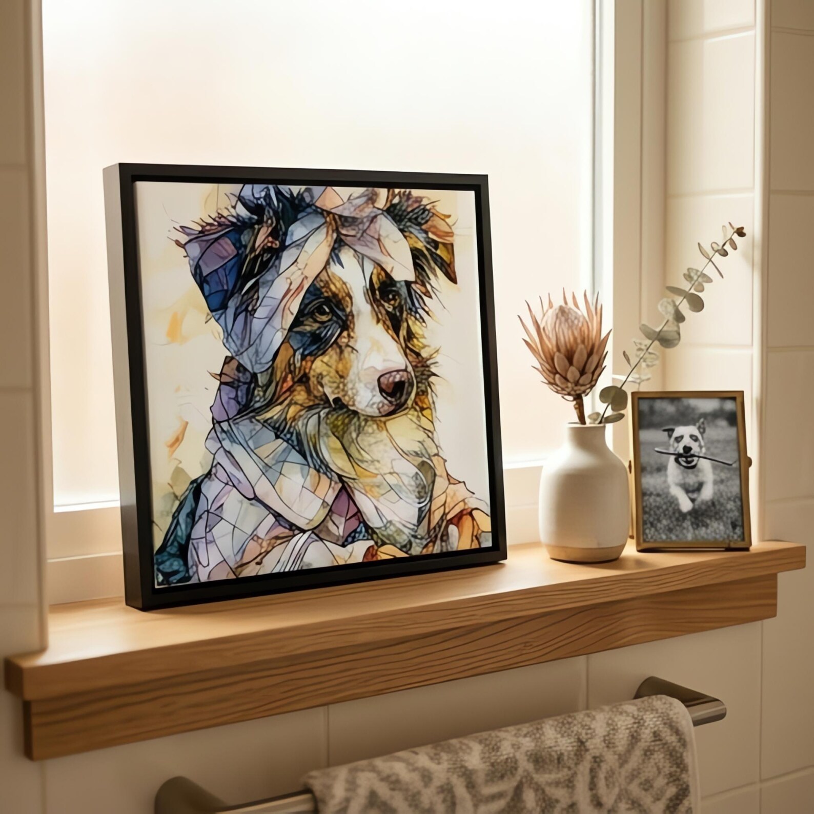 Australian Shepherd Spa Dog Ceramic Tile