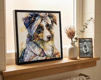 Australian Shepherd Spa Dog Ceramic Tile thumbnail 1