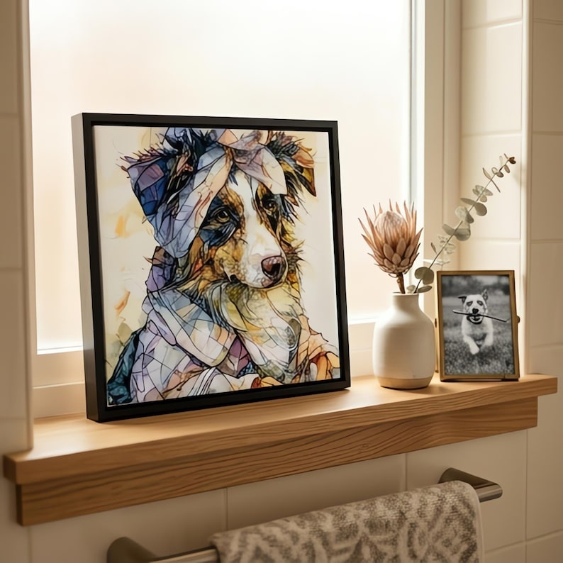 Australian Shepherd Spa Dog Ceramic Tile