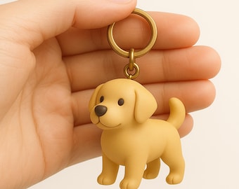 Golden Retriever Dog Keychain thumbnail 1