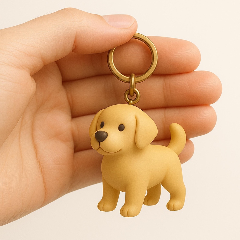 Golden Retriever Dog Keychain