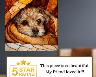 Shorkie Under the Blanket Ceramic Tile thumbnail 3