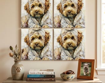 Lagotto Romagnolo Spa Dog Ceramic Tile thumbnail 4