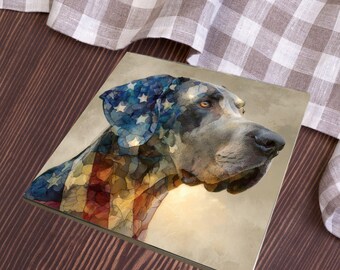 Great Dane USA Flag Patriotic Dog Ceramic Tile thumbnail 3