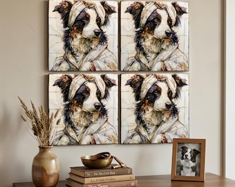Border Collie Spa Dog Ceramic Tile thumbnail 4