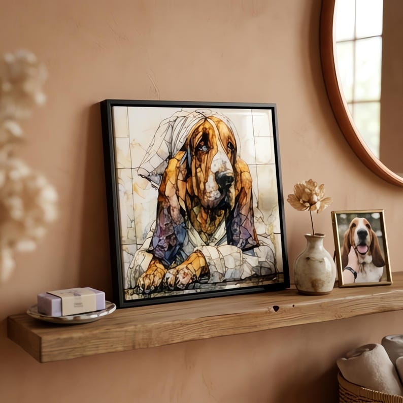 Bloodhound Spa Dog Ceramic Tile