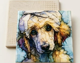 Standard Poodle Spa Dog Ceramic Tile thumbnail 3