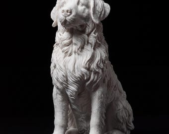 Bernese Mountain Dog Realistic Seated Dog Statue thumbnail 2