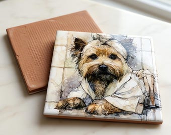 Cairn Terrier Spa Dog Ceramic Tile thumbnail 3