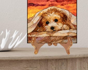 Havanese Under the Blanket Ceramic Tile thumbnail 2