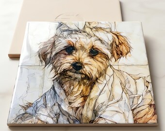 Maltipoo Spa Dog Ceramic Tile thumbnail 3