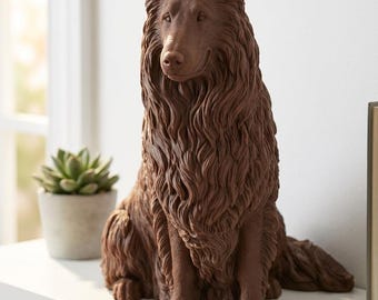 Rough Collie Realistic Seated Dog Statue thumbnail 1