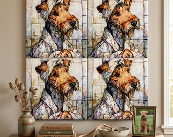 Wire Fox Terrier Spa Dog Ceramic Tile thumbnail 4