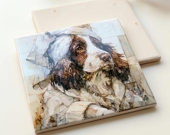 English Springer Spaniel Spa Dog Ceramic Tile thumbnail 3