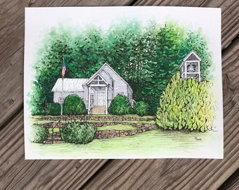 Old Scaly Schoolhouse and Bell