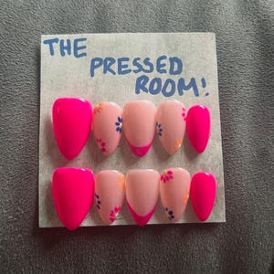 Vibrant Handmade custom Summer Press-on Nails