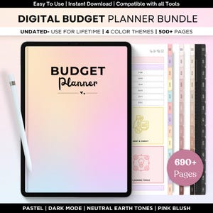 Digital Budget Planner, Finance Tracker, GoodNotes Budget Planner, Undated Finance Planner, Monthly Budget, iPad Saving Finance Template