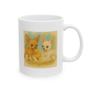 Cute Dog-Themed Ceramic Mug, Adorable Pet Lover Gift, Funny Coffee Cup, Dog Mom Birthday Present, Animal Lover Mug