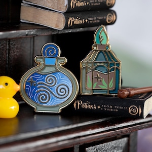 Terra Incrementum and Ventus Fortis Potions Enamel Pin Set