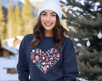Nutcracker Ballet Sweatshirt – Cottagecore Christmas Tee – Vintage Holiday Dance Shirt – Cozy Ballet Holiday Outfit for Women