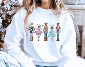 Nutcracker Sweatshirt – Vintage Ballet Christmas Sweater – Holiday Dance Shirt – Cozy Christmas Outfit – Ballet Gift for Women or Girls