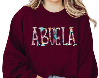 Floral Abuela Shirt: Mexican Grandma Gift, Mother's Day Tee