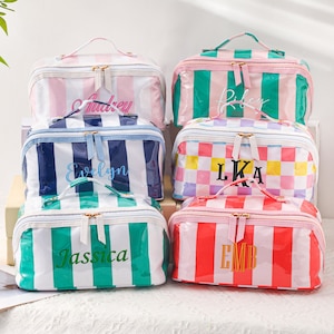 Neceser personalizado, neceser de gran capacidad, neceser bordado, neceser de dama de honor, neceser de viaje, regalos para damas de honor