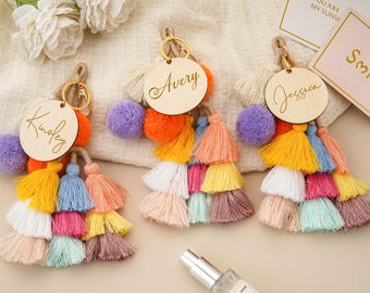 Personalized Tote Bag Charm, Custom Bag Keychain Accessories, Bridesmaid Gifts for Her