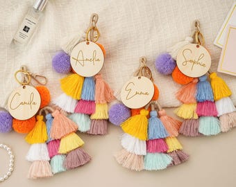 Personalized Bag Charm Keychain, Custom Tote Bag Accessories