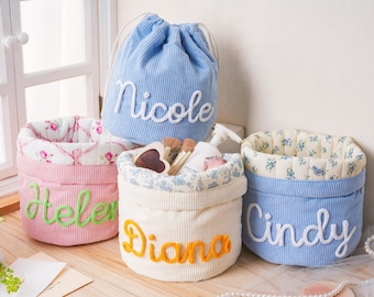 Personalized Foldable Makeup Bag, Bridesmaid Gifts, Storage Pouch, Travel Toiletry Organizer, Gift for Her