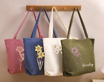 Bolso de mano de pana personalizado con nombre, bolso de mano para damas de honor, bolsa de regalo para damas de honor, bolso de mano con cremallera, bolso de mano con monograma, regalos para la fiesta de bodas
